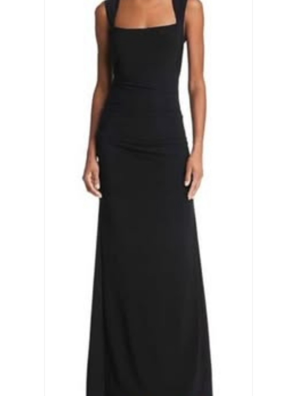Laundry By Shelli Segal Black Cross Strap Back Formal Maxi Dress Size 0